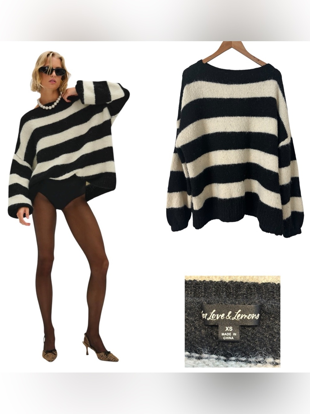 For Love and Lemons Meggy Oversized Sweater - Picture 1 of 4